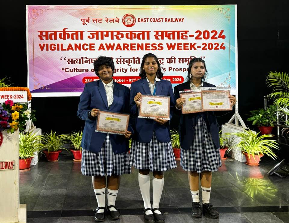 Huge Congratulations to our young achievers of BJEMS! Vigilance Awareness Week-2024 was organized by East Coast Railway and NALCO.